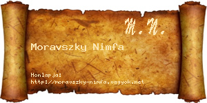 Moravszky Nimfa névjegykártya